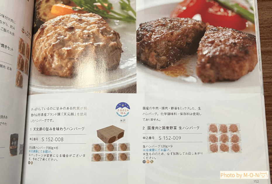 ヒューリック　株主優待　カタログ　国産肉と国産野菜 生ハンバーグ　